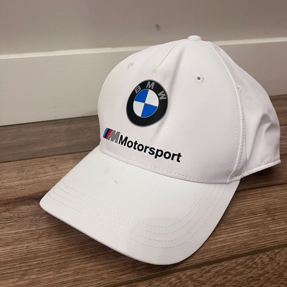 Puma BMW Motorsport White Strapback Hat Cap Strap Back Race Car Racing F1